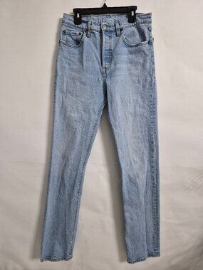 Levi's 501 Womens 27x32 High Rise Button-Fly 5-Pocket Denim Jeans (Fits 28x31.5)